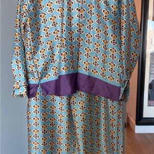 Zara Floral Patterned Blouse in Blue and Purple